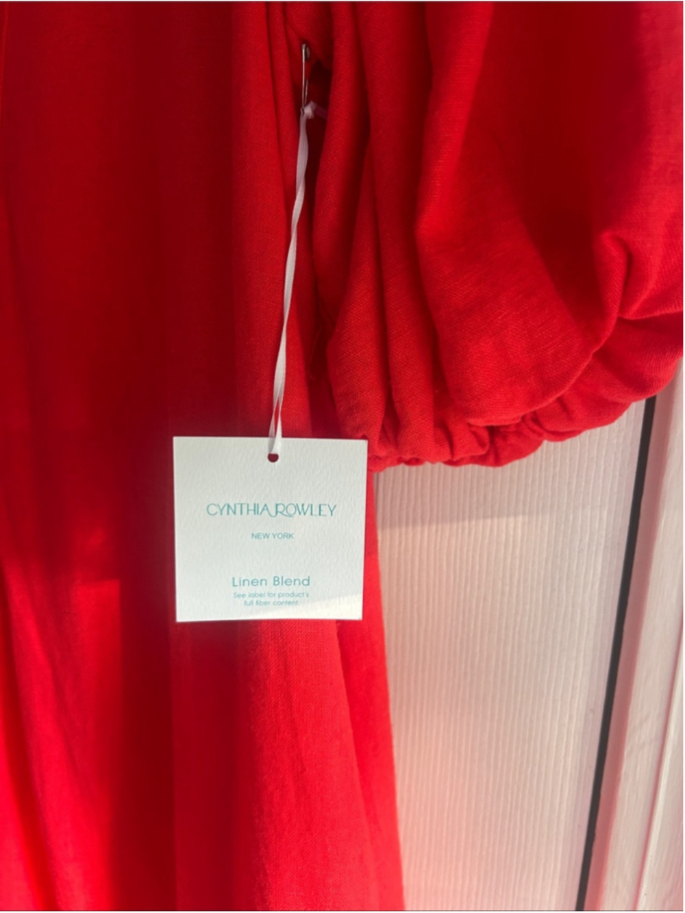 Cynthia Rowley Orange V-Neck Puff Sleeve Tunic Dress - Picture 2 of 4